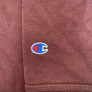 Burgundy/Yellow Champion Hoodie